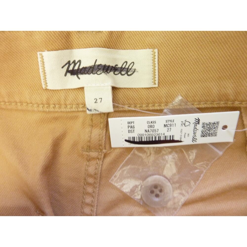 NWT Madewell The Perfect Vintage Fatigue Short Straw Brown Khaki 27 - Picture 5 of 6